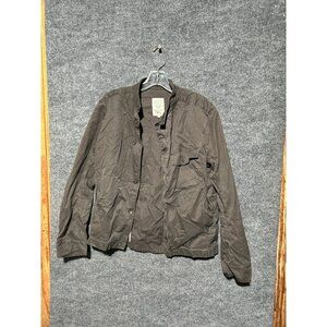 Rag & Bone Jacket Mens Small Brown Canvas Military Snap Front Lightweight USA